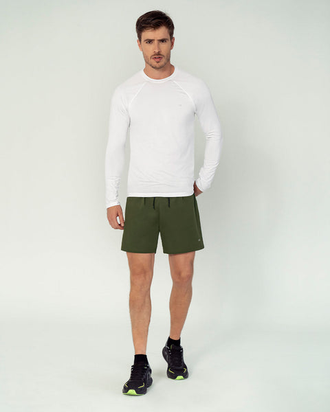 Pantaloneta deportiva con bolsillo lateral con bóxer interno#color_604-verde