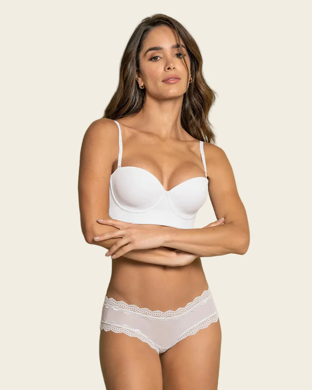 Brasier strapless de realce suave