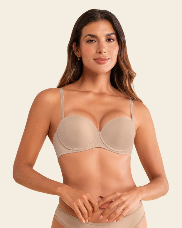 Brasier strapless con varilla de realce suave