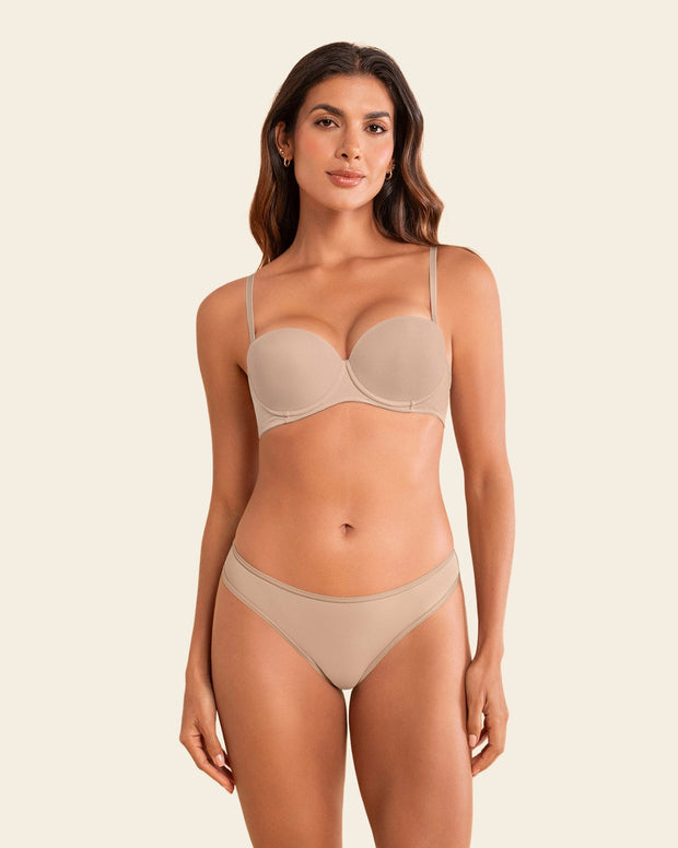 Brasier strapless con varilla de realce suave