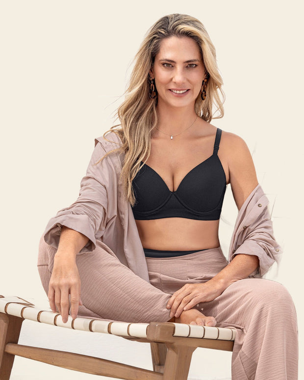 Brasier de realce suave y buen cubrimiento en espalda