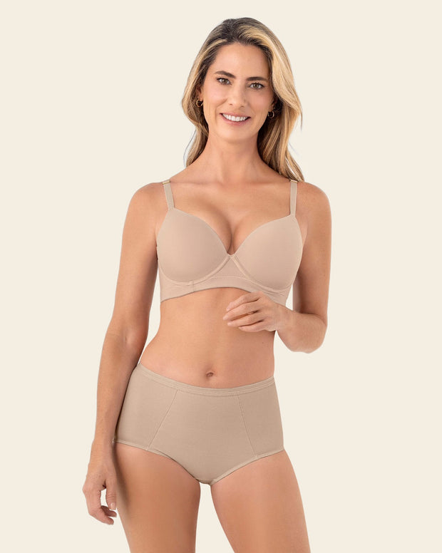 Brasier de realce suave y buen cubrimiento en espalda