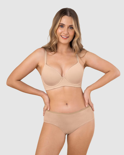 Brasier de realce suave y buen cubrimiento en espalda#color_802-cafe-claro