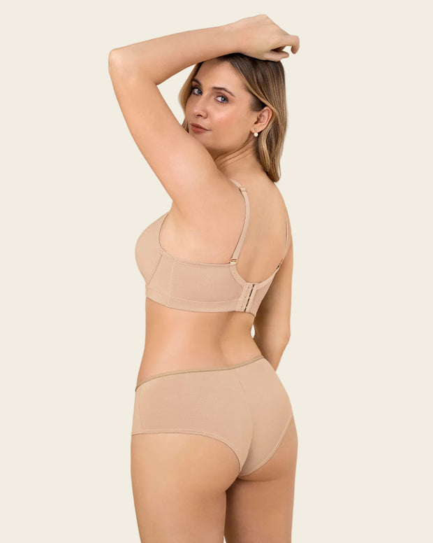 Brasier de realce suave y buen cubrimiento en espalda