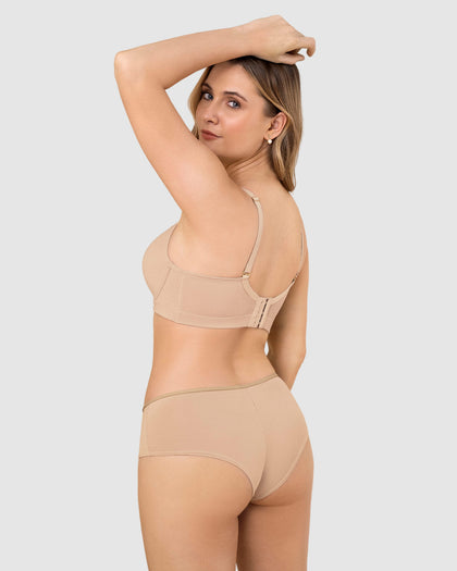 Brasier de realce suave y buen cubrimiento en espalda#color_802-cafe-claro