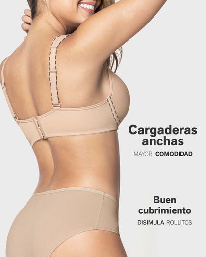 Brasier de buen cubrimiento con cargaderas acolchadas#color_802-cafe-claro