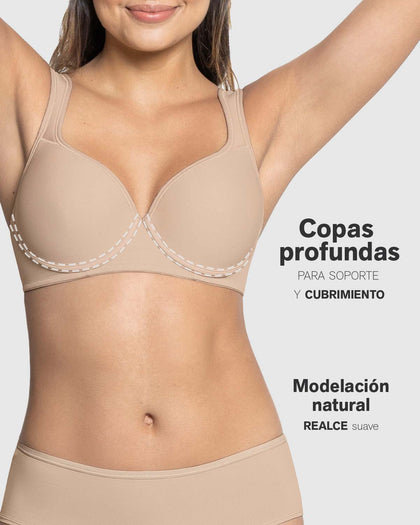 Brasier de buen cubrimiento con cargaderas acolchadas#color_802-cafe-claro