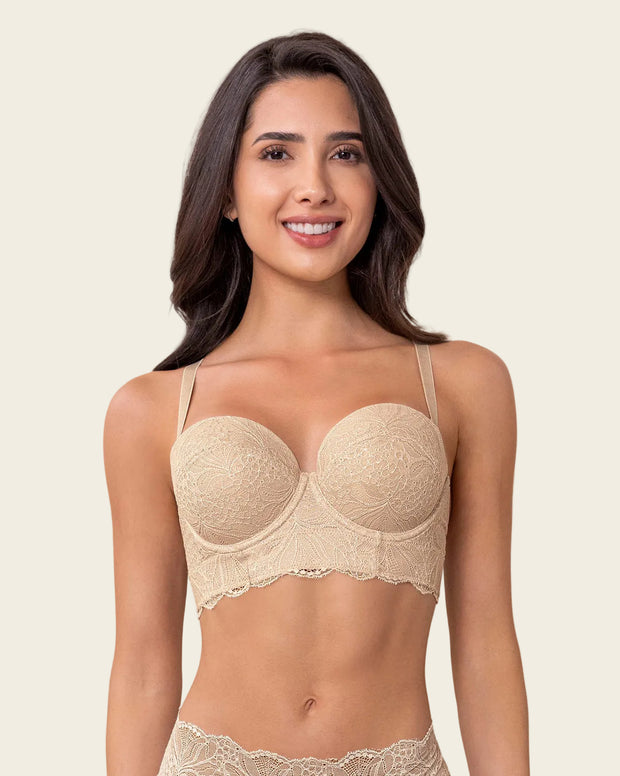 Solo-POS Brasier en encaje con realce incorporado