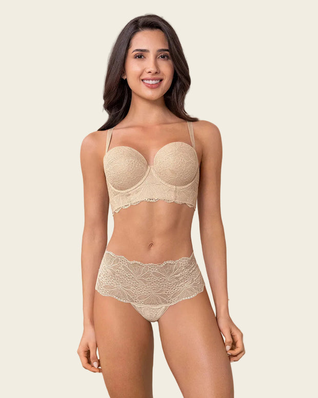 Solo-POS Brasier en encaje con realce incorporado