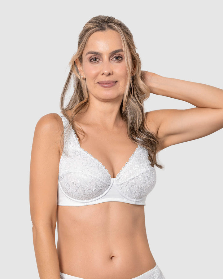 Brasier triangular con copas en SmartLace® y espalda en tela lisa