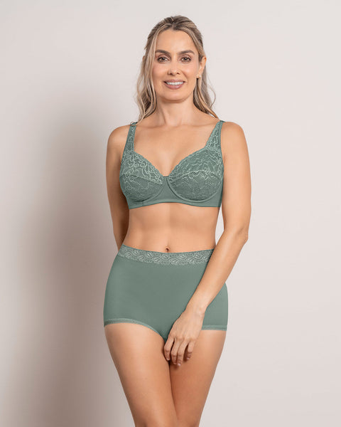 Brasier triangular con copas en SmartLace® y espalda en tela lisa#color_198-verde