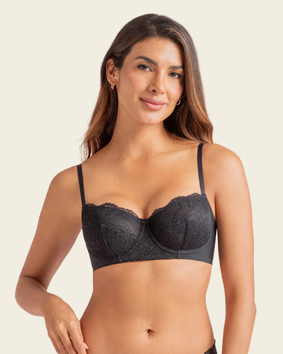 Brasier con copas en SmartLace® y espalda en tul#color_700-negro