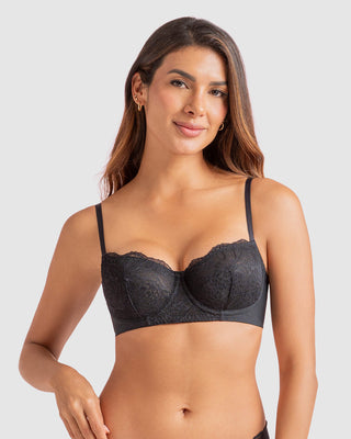 Brasier con copas en SmartLace® y espalda en tul#color_700-negro