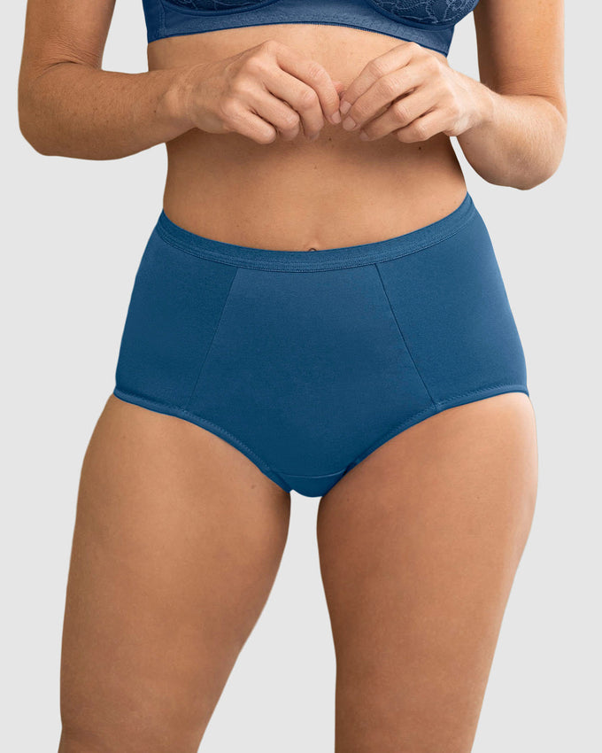 Panty clásico de compresión suave con excelente modelación#color_546-azul-oscuro