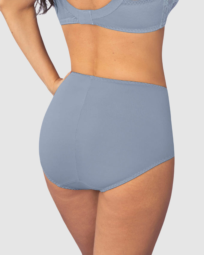 Panty clásico de compresión suave con toques de encaje en abdomen#color_517-azul