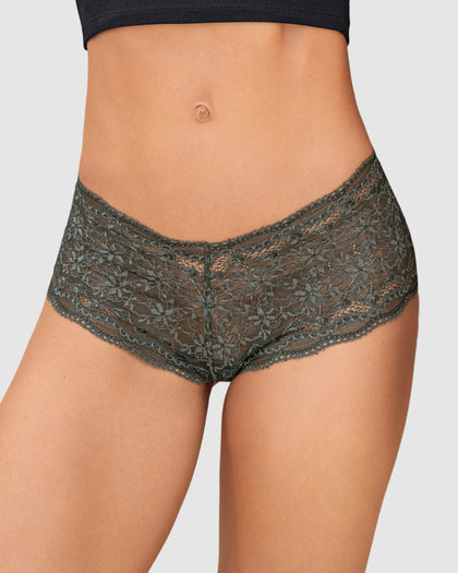 Panty estilo hípster en SmartLace® sexy con refuerzo en algodón#color_249-verde