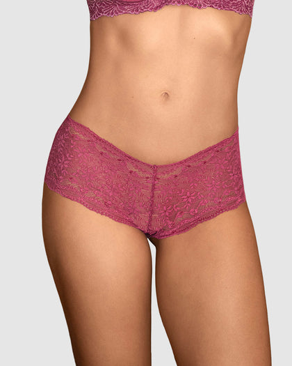 Panty estilo hípster en SmartLace® sexy con refuerzo en algodón#color_a80-rosado-frambuesa