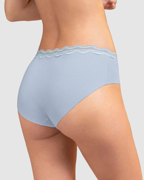 Panty hípster con encaje en cintura tiro medio#color_b47-azul-cielo