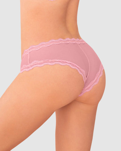 Panty cachetero en tul con toques de encaje suave al tacto#color_371-rosa-pastel