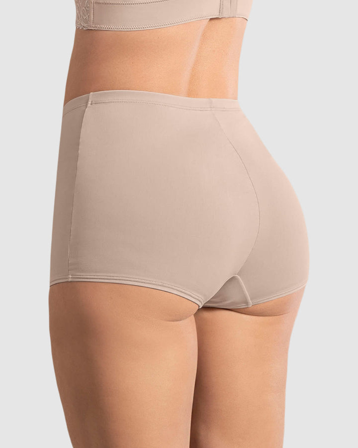 Bóxer tiro alto en tela lisa