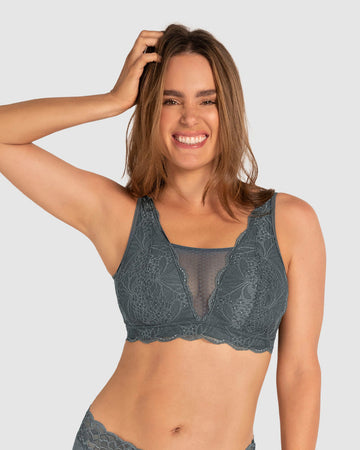 Bralette multiusos Sexy Siempre en smartlace® ideal para prótesis de mastectomía#color_706-gris-oscuro