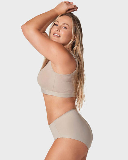 Brasier tipo top multiusos ultracómodo en algodón#color_802-cafe-claro