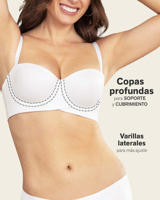 Brasier strapless ideal para busto mediano y grande#color_000-blanco