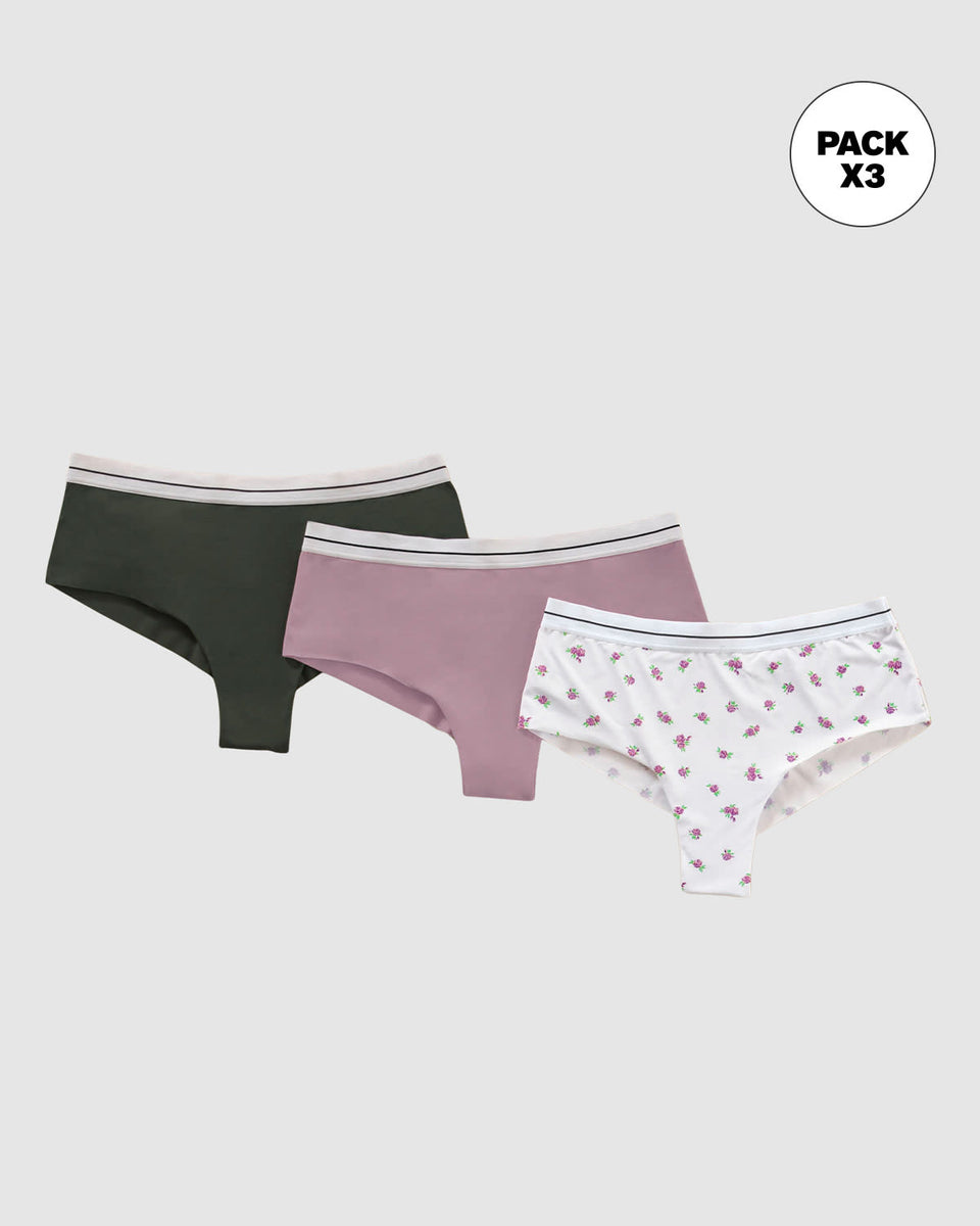 Panties cacheteros paquete x 3 ultracómodos