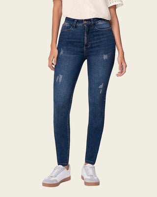 Jeans skinny esenciales para mujer#color_169-azul-medio