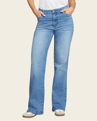 Jean bota ancha esencial para mujer#color_156-azul-medio
