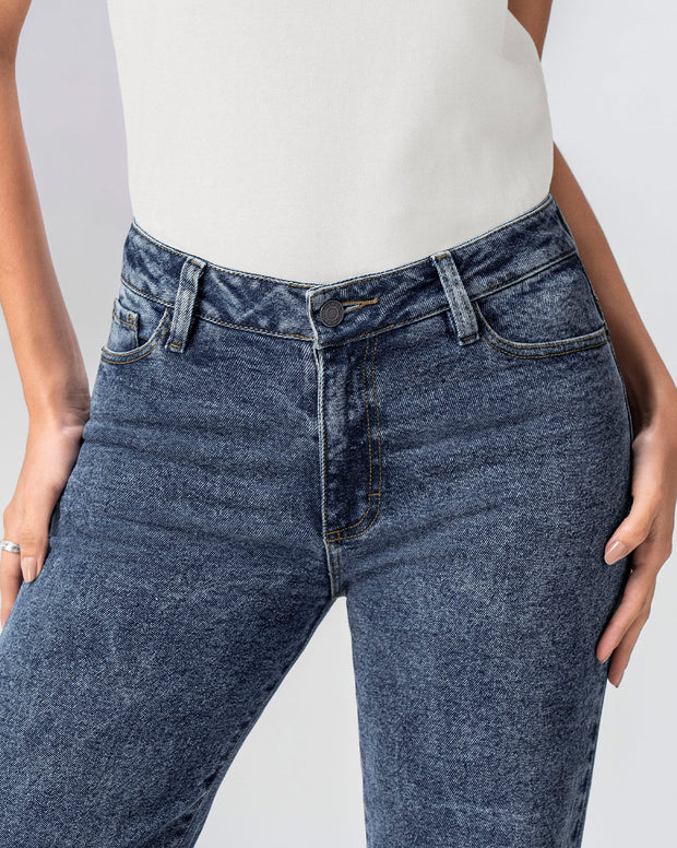 Jean bota recta para mujer