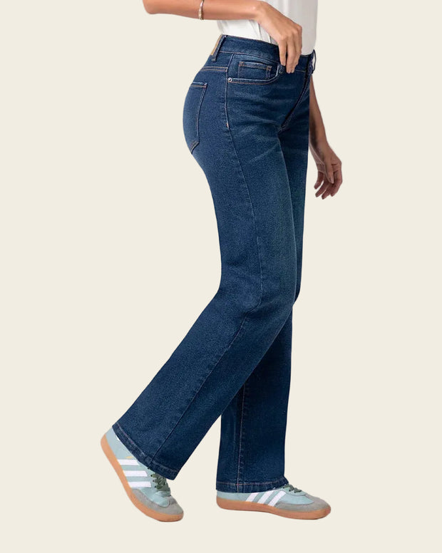 Jean bota recta para mujer