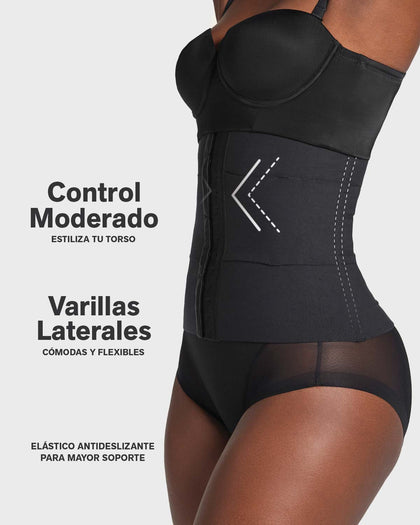 Faja cinturilla de compresión moderada tecnología SkinFuse®#color_700-negro