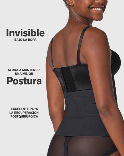 Faja cinturilla de compresión moderada tecnología SkinFuse®#color_700-negro