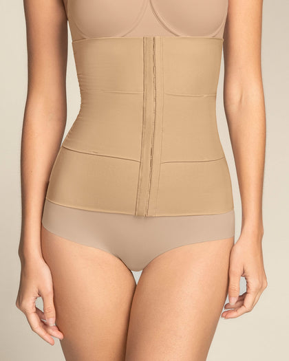 Faja cinturilla de compresión moderado con bandas anatómicas#color_801-cafe-medio