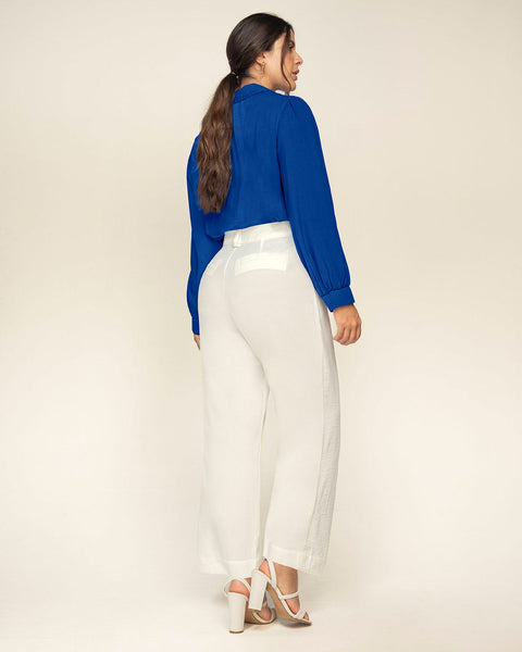 Pantalón coulotte con bolsillos funcionales#color_018-marfil