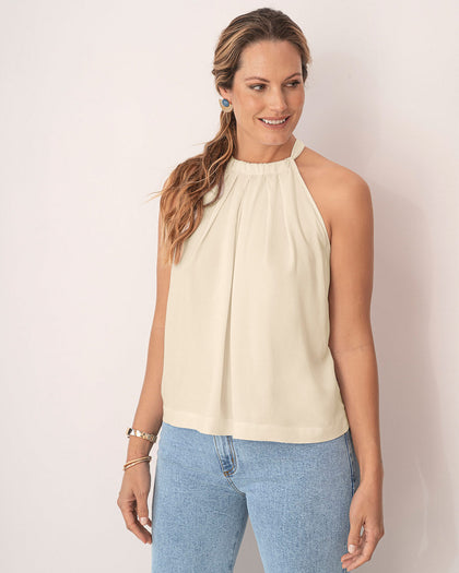 Blusa hombros descubiertos anudable en espalda#color_018-marfil