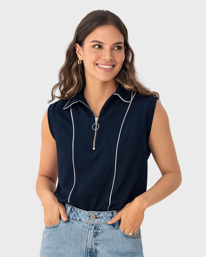 Chaleco corto con cierre en frente