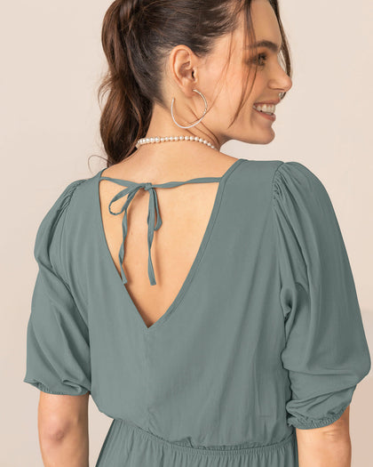 Enterizo largo de mangas con volumen#color_601-verde