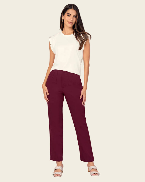 Pantalón bota recta silueta ajustada