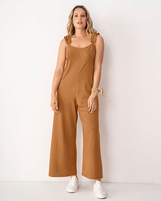 Enterizo largo con detalle en hombro#color_831-cafe-oscuro