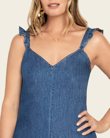 Vestido midi tipo denim#color_141-indigo