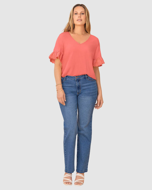 Blusa con detalle en mangas