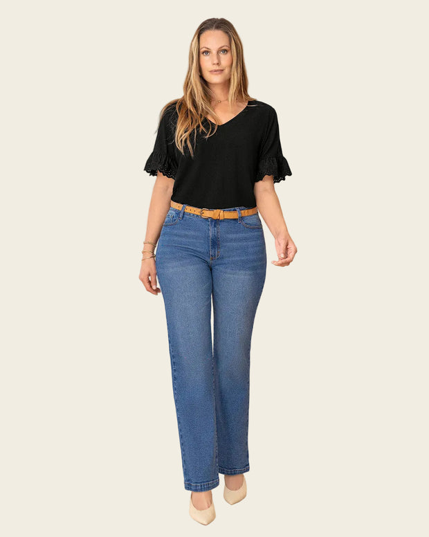 Blusa con detalle en mangas
