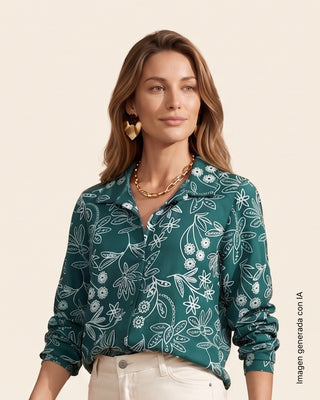 Blusa manga larga estampada en puff#color_060-jade