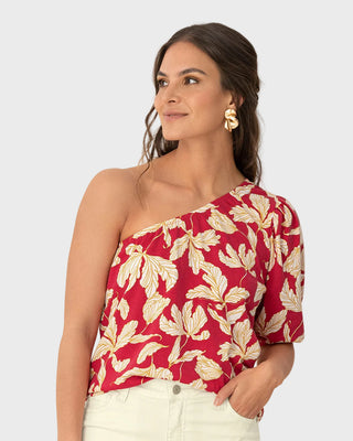 Camiseta asimétrica estampada#color_030-flores