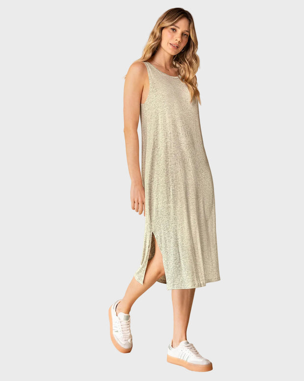 Vestido manga sisa silueta semiajustada multipropósito como pijama o exterior
