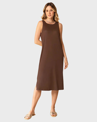 Vestido manga sisa silueta semiajustada multipropósito como pijama o exterior#color_c23-cafe-chocolate