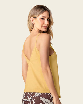 Camiseta de tiritas con escote en V#color_c17-amarillo