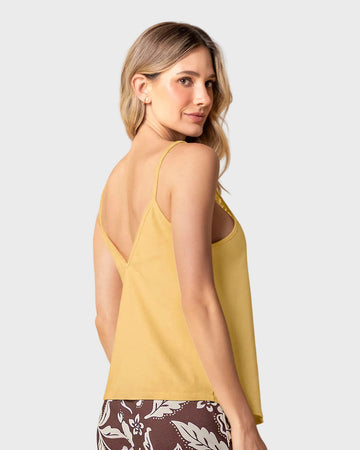Camiseta de tiritas con escote en V#color_c17-amarillo